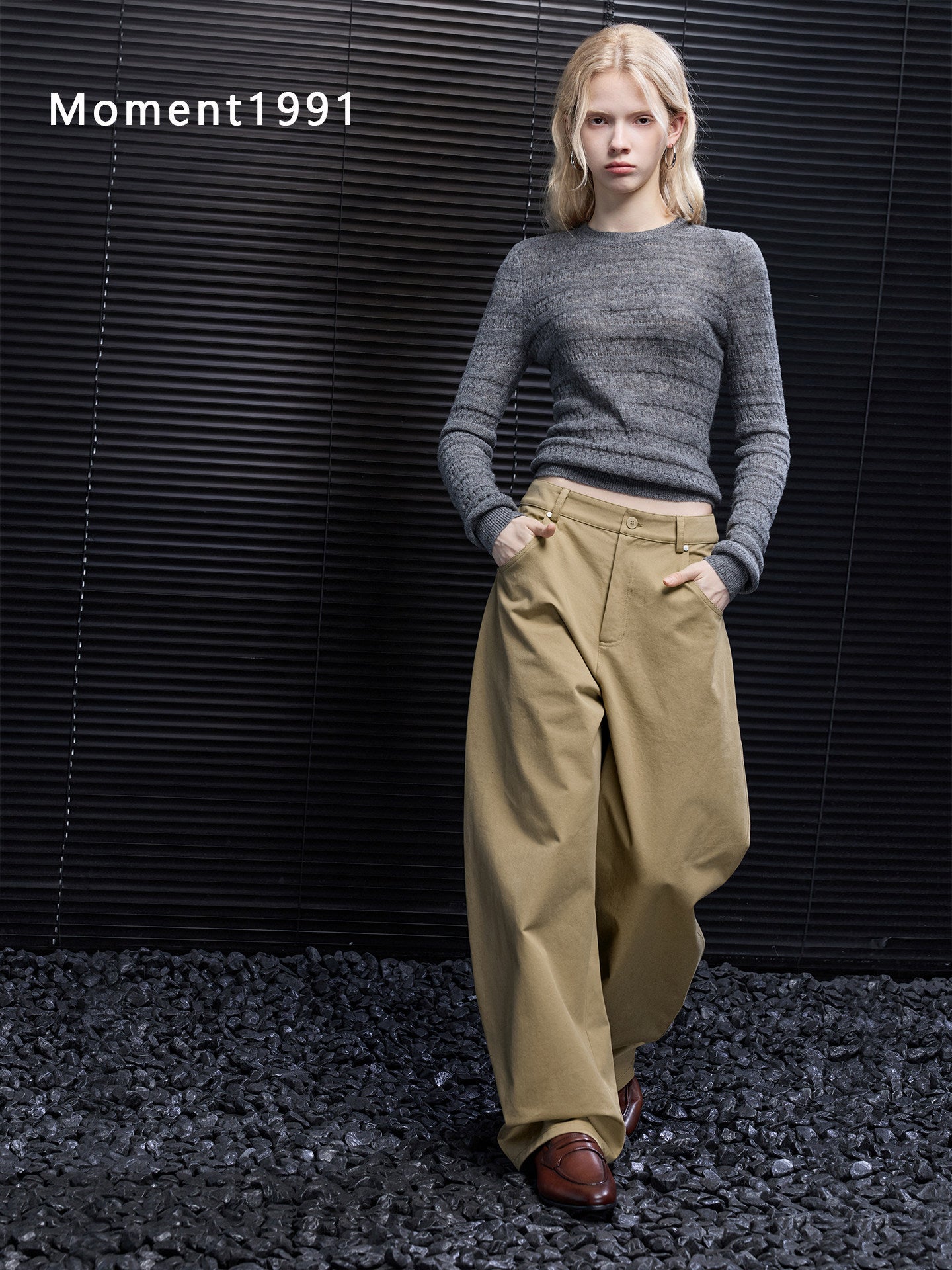 Straight Wide Leg Cotton Trousers_BDHL8414
