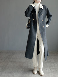 Sleeve Collar Switching Long Coat_BDHL6877