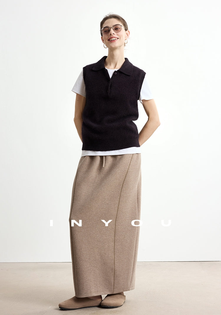 Polo-Neck Knit Sleeveless Tops_BDHL7747