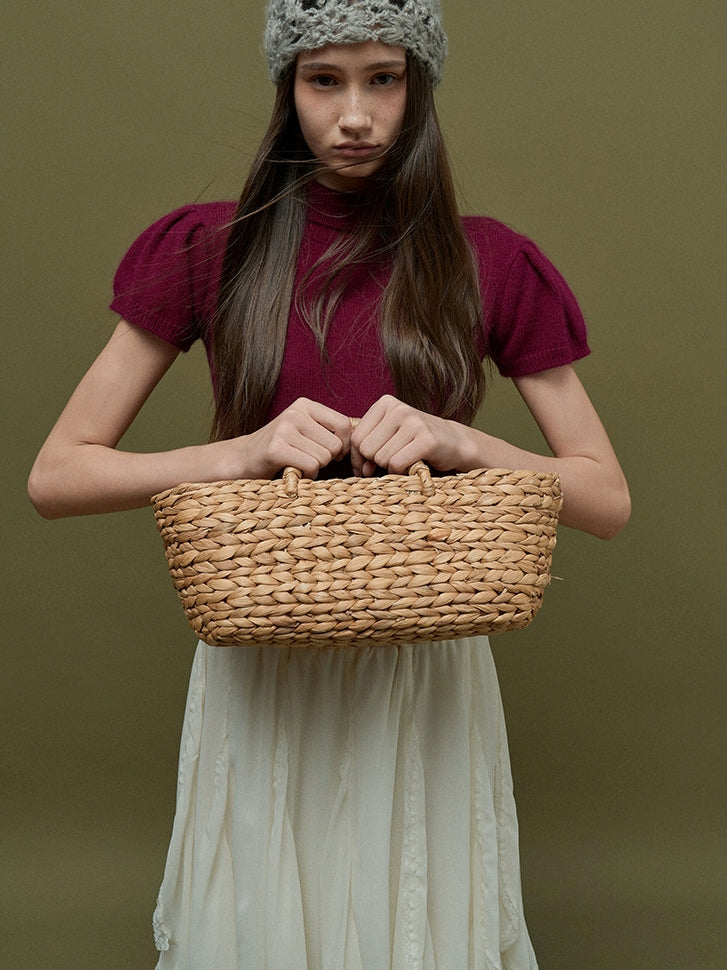 Bubble-Sleeve Turtleneck Knit_BDHL8159