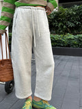 Drawstring Sweatpants Cropped Pants_BDHL8010
