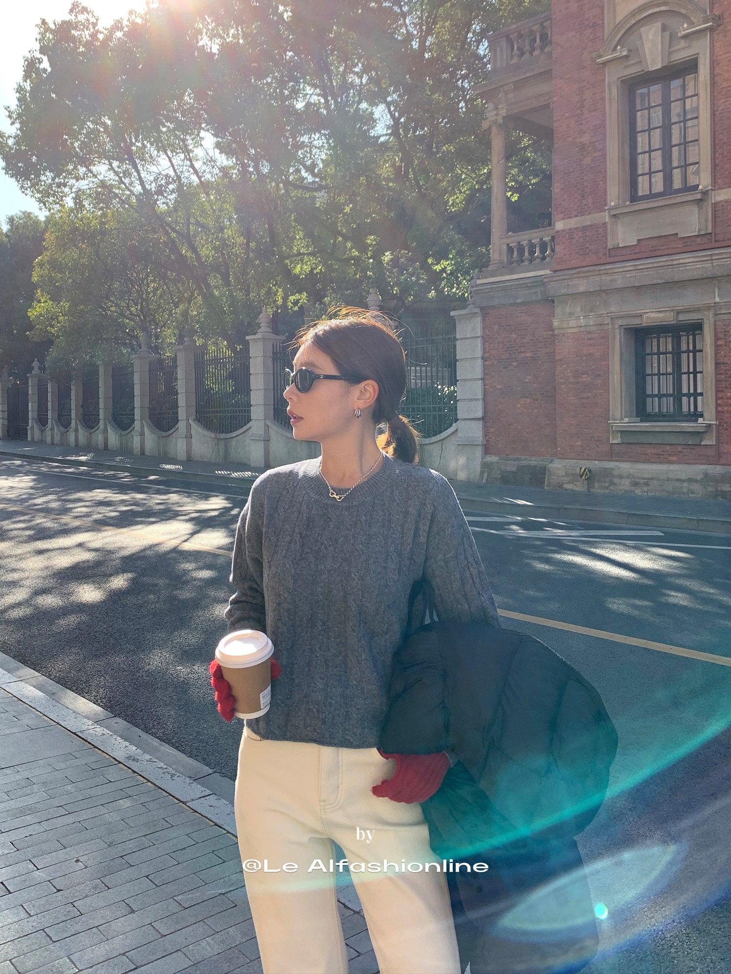 Crew-Neck Cable Knit Tops_BDHL8048