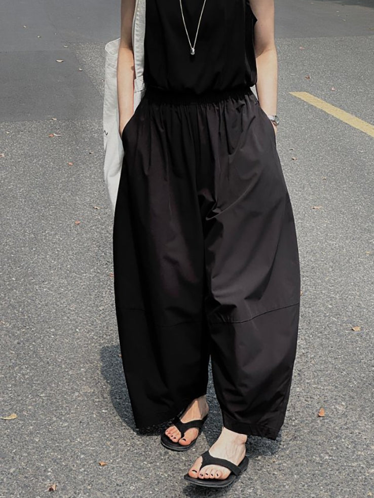 Curved Loose-Fitting Carrot Pants_BDHL7525