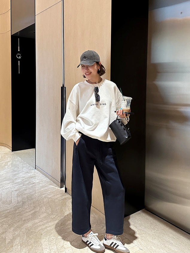 Drawstring Sweatpants Cropped Pants_BDHL8010