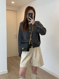 Corduroy A-Line Mid-Length Shorts_BDHL6769