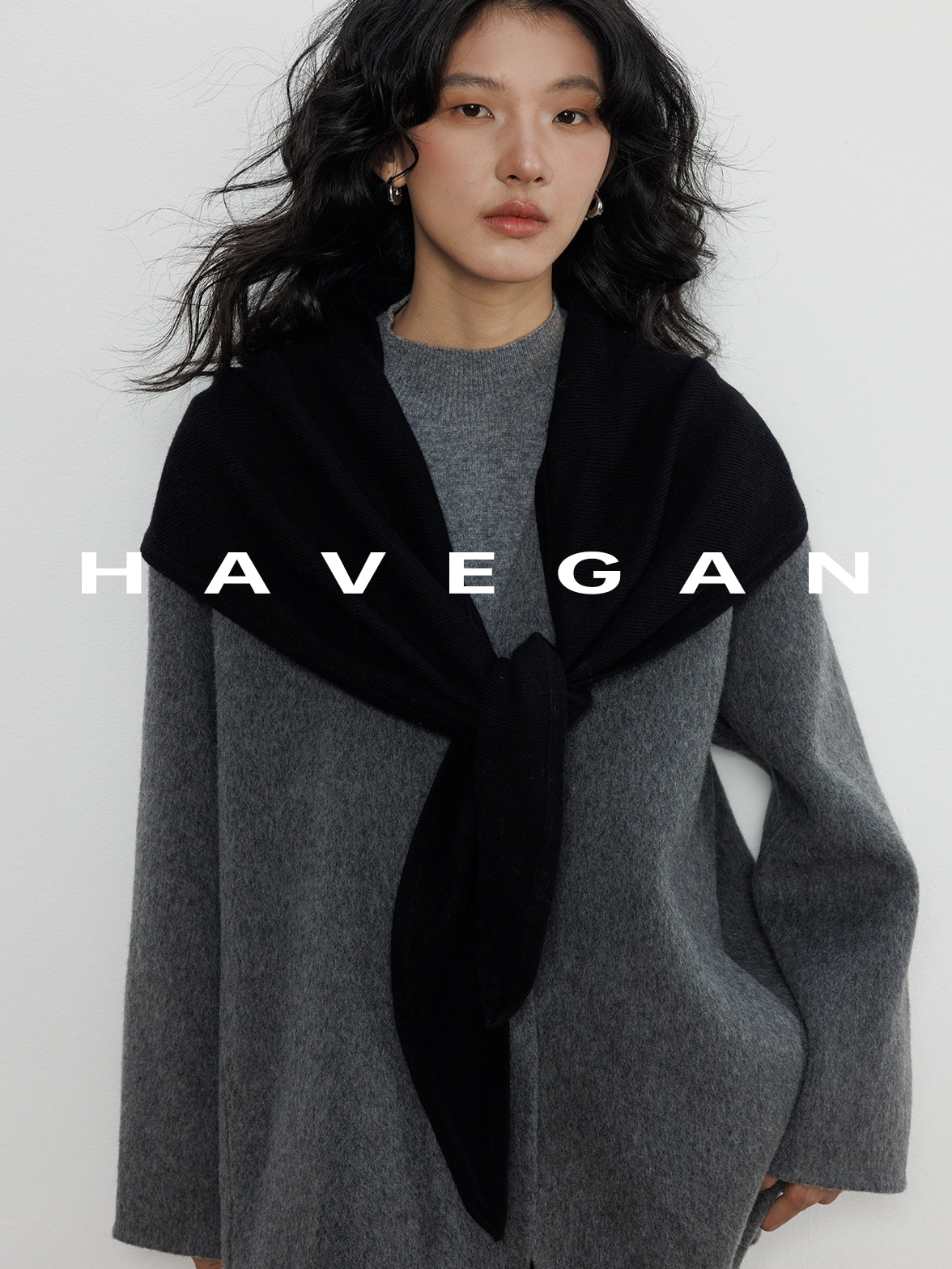 無領披肩大衣_BDHL7889