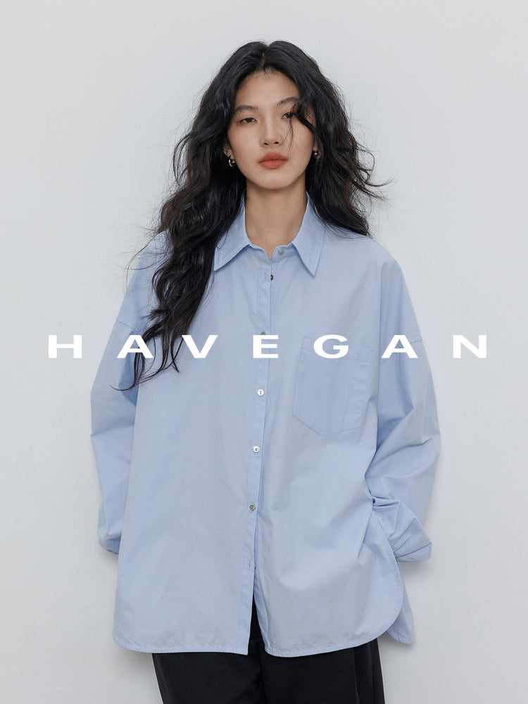Hem Slit Design Shirt_BDHL7231