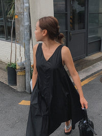 Loose Backless Suspender Dress_BDHL7247