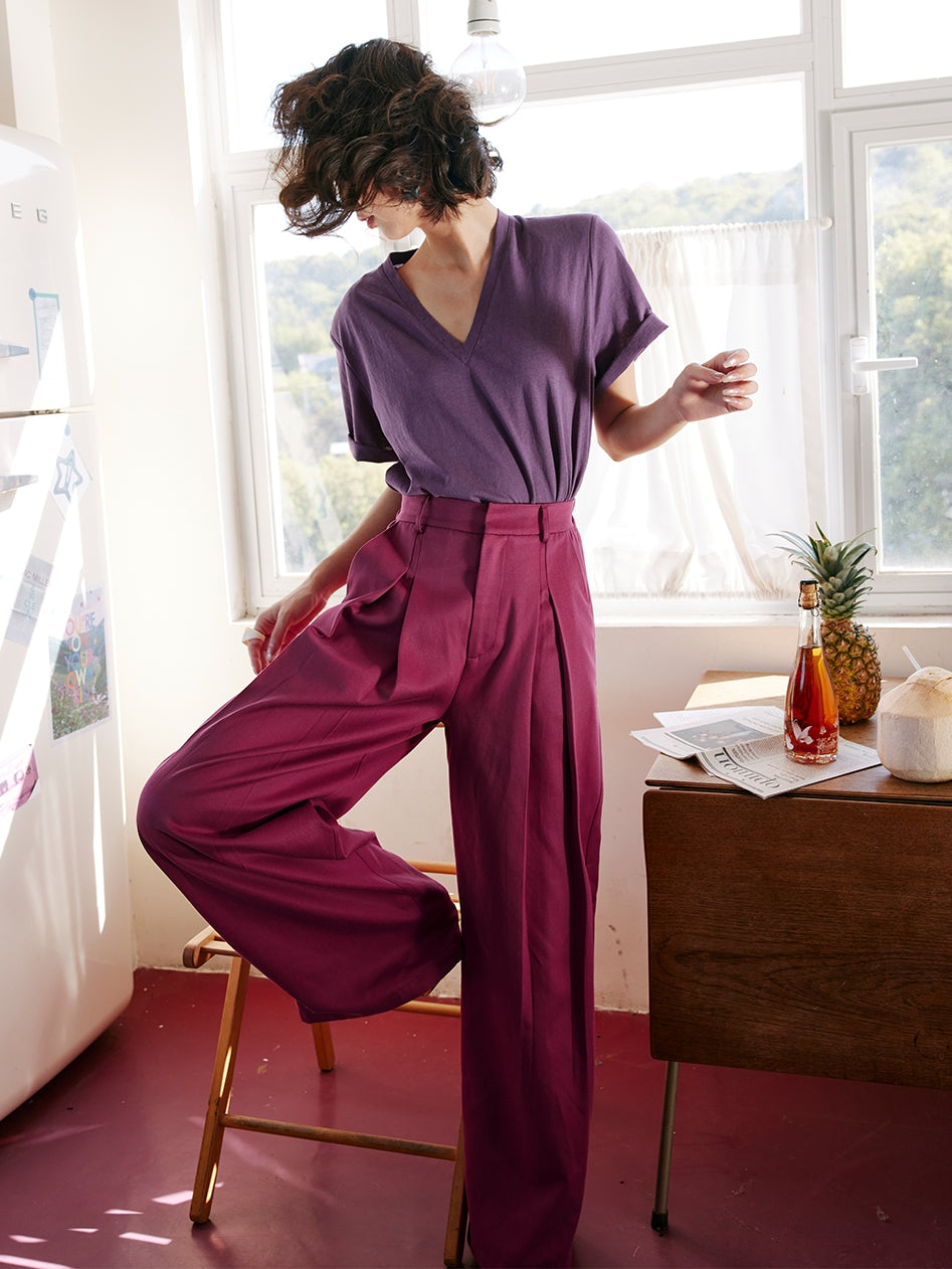 Loose-Fitting Casual Suit Pants_BDHL7472