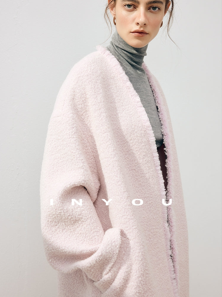 無領蓬鬆長外套_BDHL7909