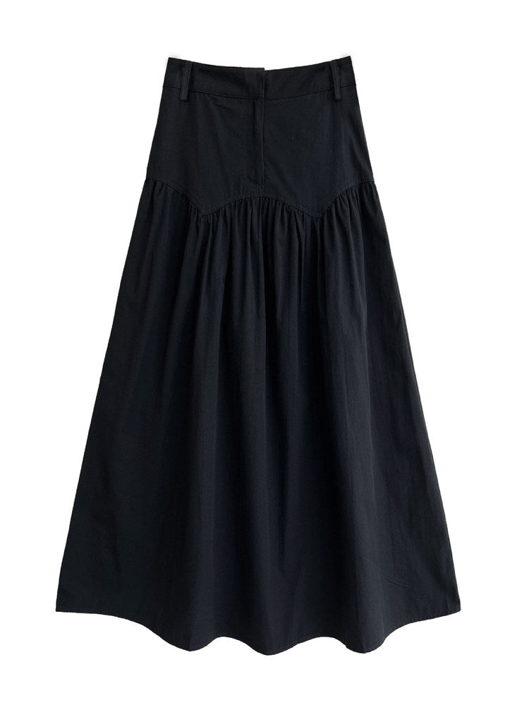 High-Waisted 3D Pleated Skirt_BDHL8043