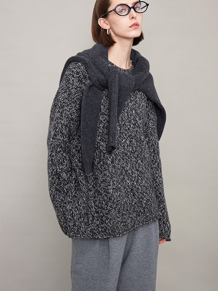 Snowflake Patterned Large Pullover_BDHL6611