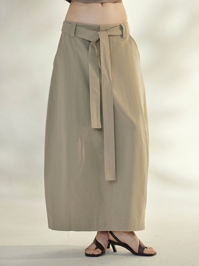 Wide-Belted Long Skirt_BDHL7692