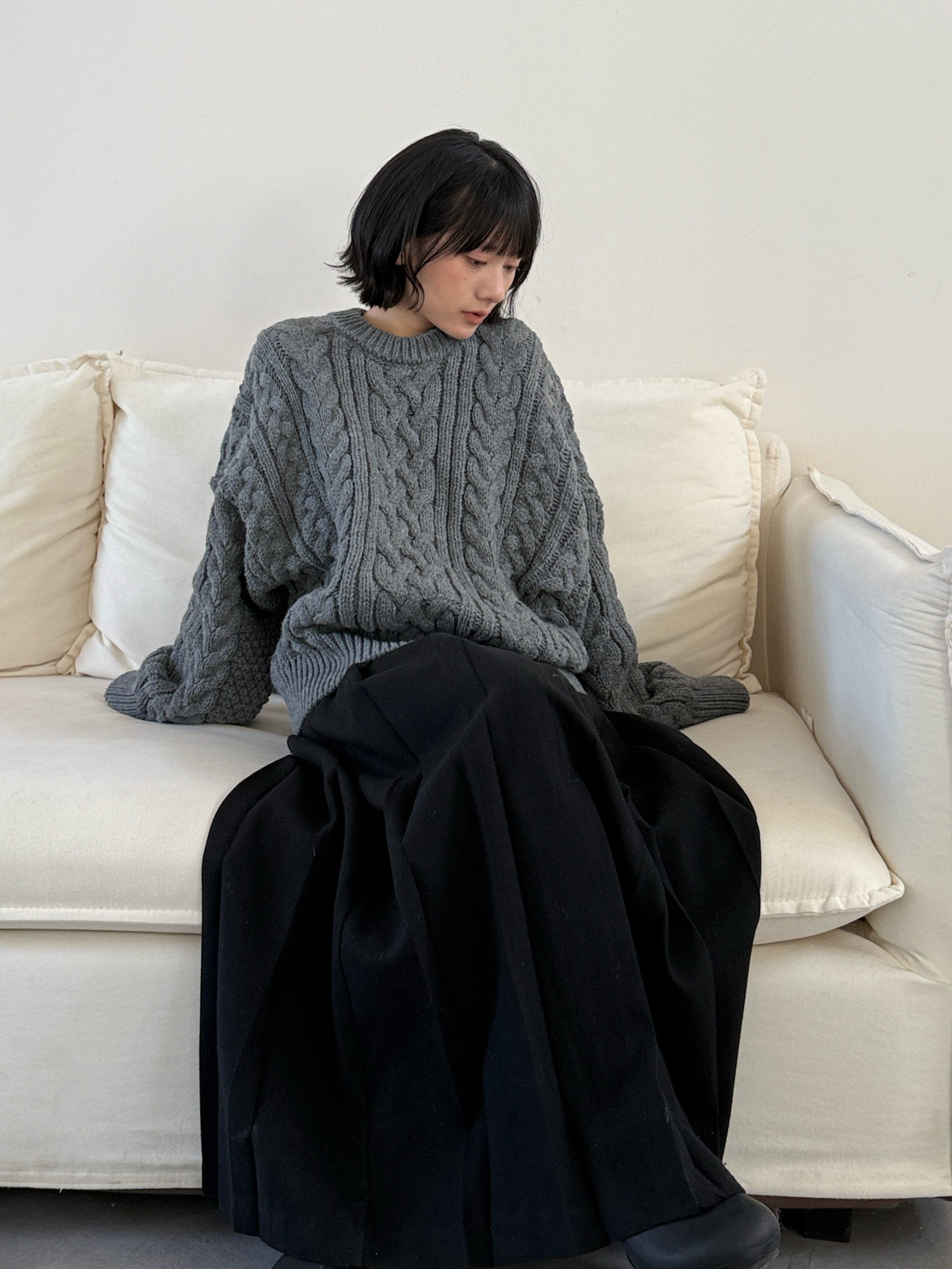 3D Cable Knit Sweater_BDHL8111