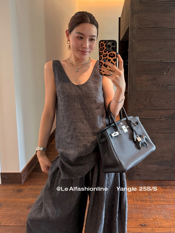 Loose Sleeveless Top Or Pants_BDHL7616