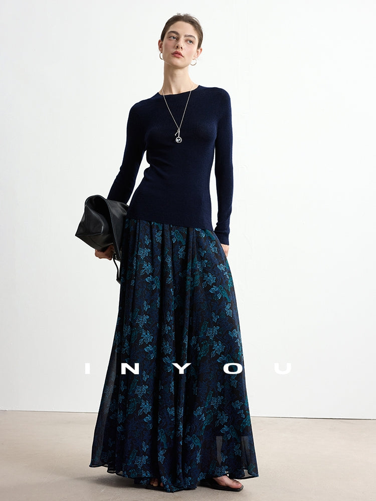 Print Design Loose-Fit Maxi Skirt_BDHL7750