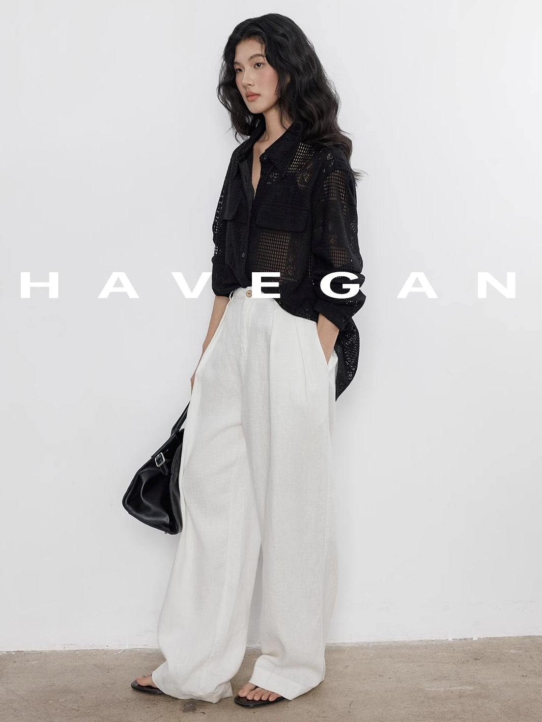 Hollow Lace Knitted Shirt Jacket_BDHL7367