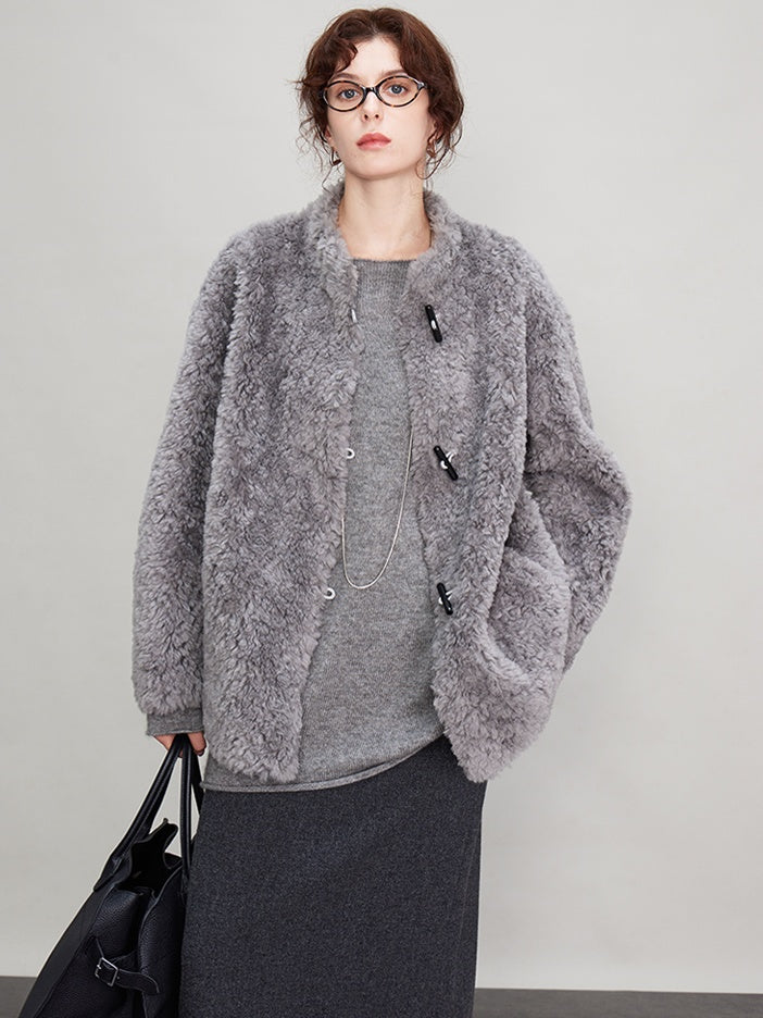 Loose Short-Length Fur Coat_BDHL6703