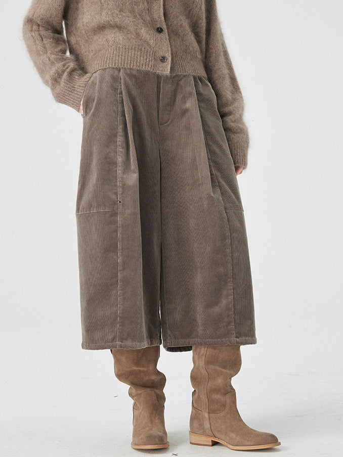 Corduroy Wide Cropped Pants_BDHL8116