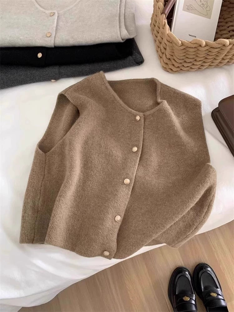 Stand-Collar sweater Or Knitted Vest_BDHL7819