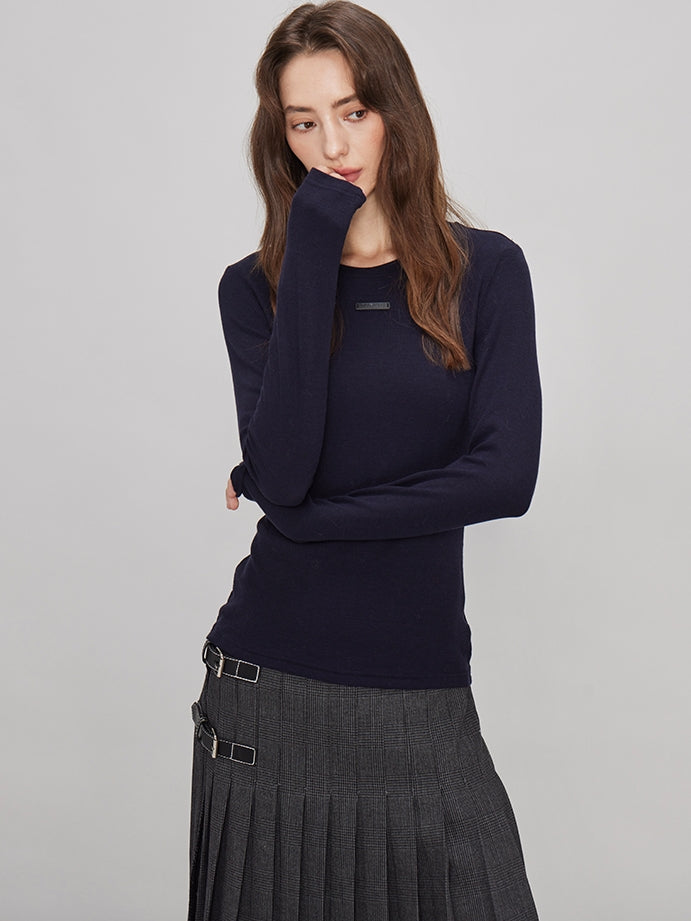 Simple Slim Knit Tops_BDHL7937