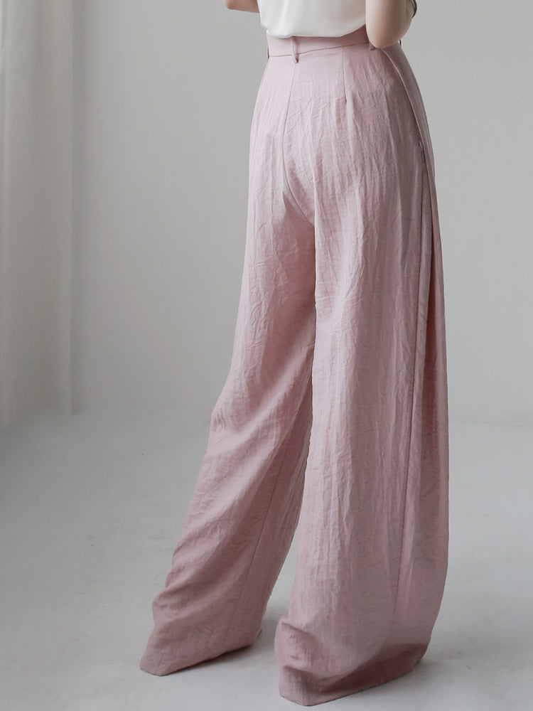 Pink Dyed Loose Wide Pants_BDHL6516