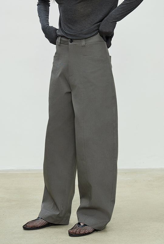 Simple Design Wide Pants_BDHL7103