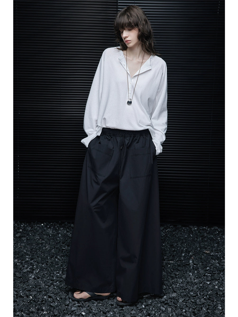 Wide-Leg Flare Pants with Statement Pockets_BDHL7644