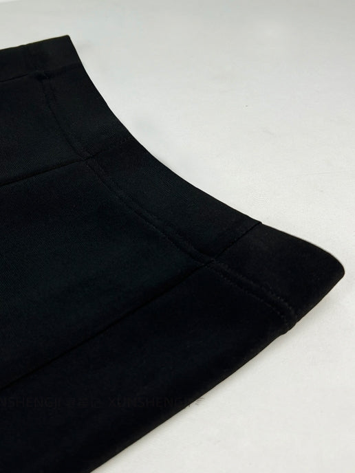 Black Slit Flared Pants_BDHL7125