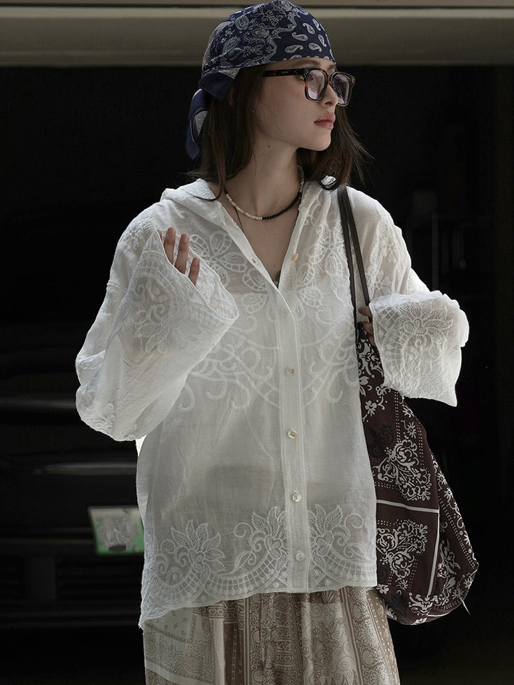 Racing Jacquard Sheer Hoodie_BDHL7628