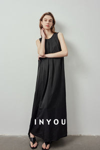 Tucked Sleeveless Dress_BDHL6118