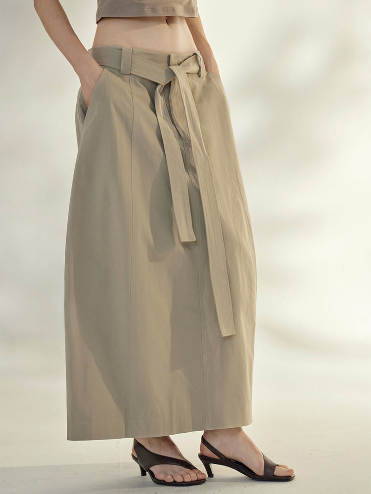 Wide-Belted Long Skirt_BDHL7692