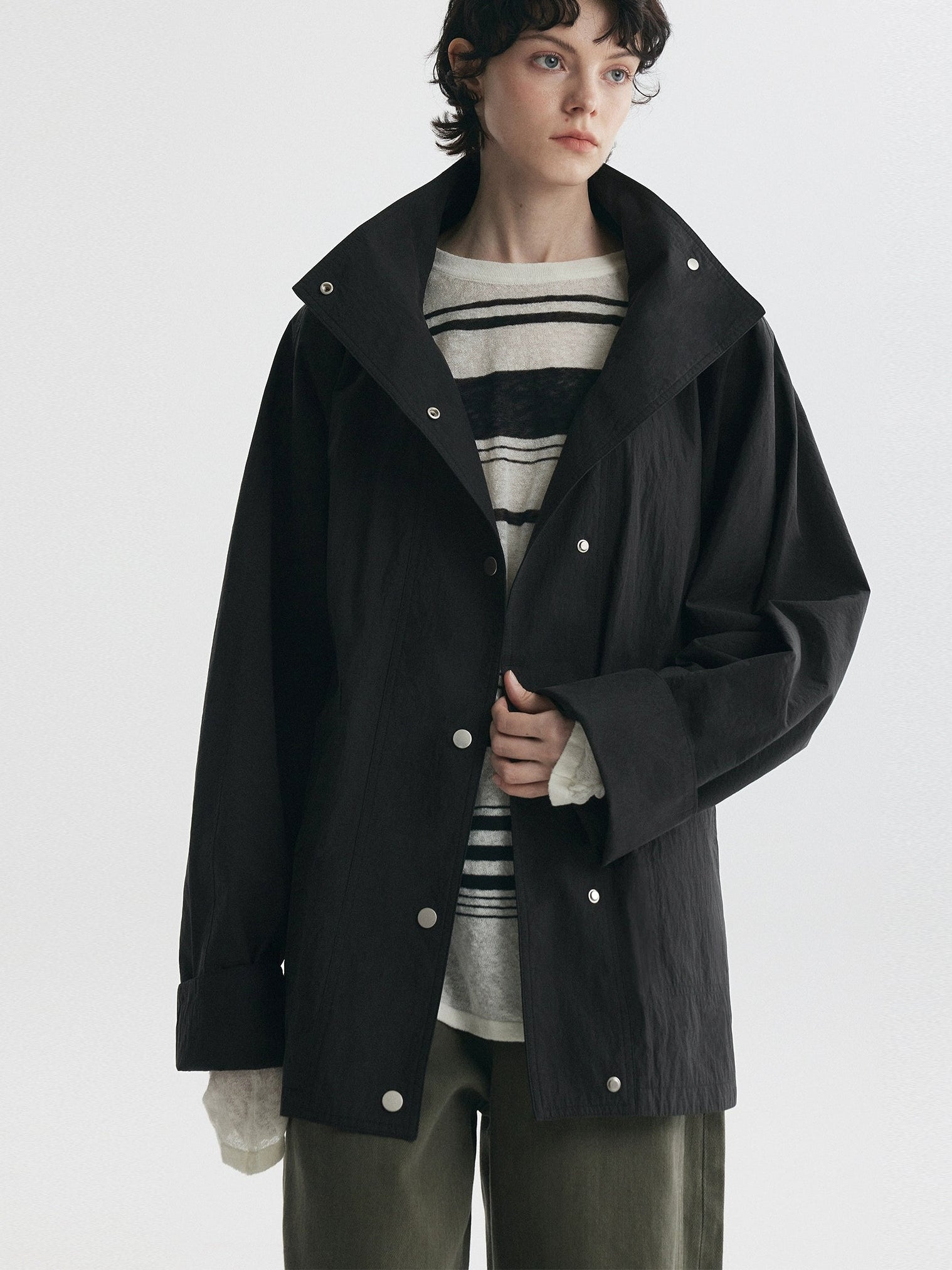 Medium-Length Stand-Collar Jacket_BDHL7724