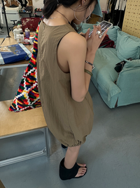 蕾絲下擺無袖洋裝_BDHL7254