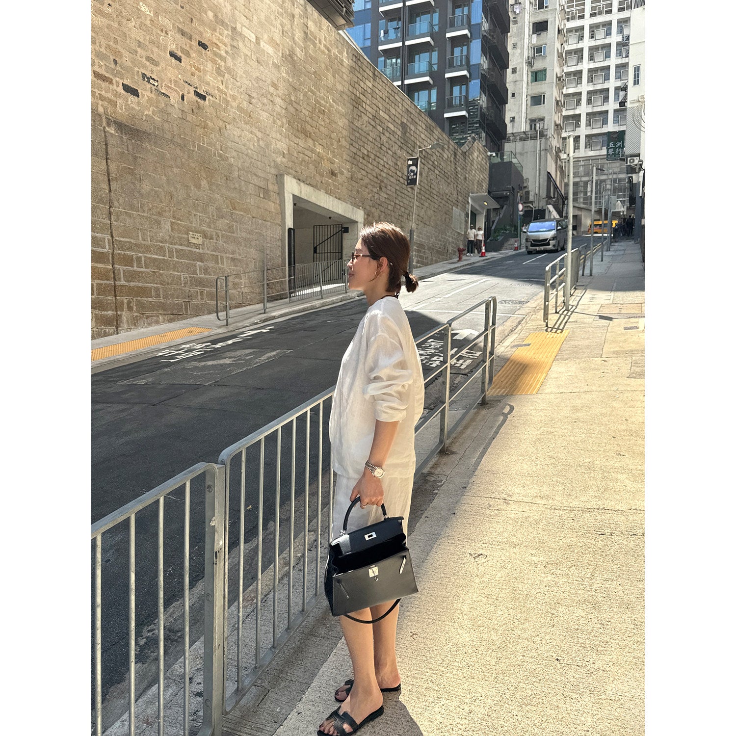 Linen Loose Top and Casual Shorts_BDHL8213