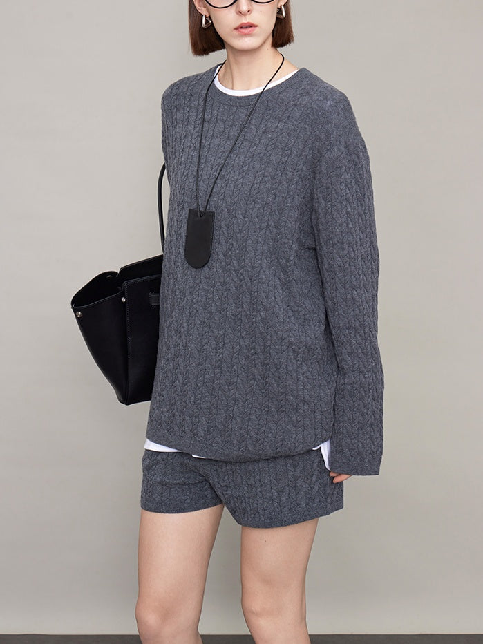 Cable Knit Sweater Or Shorts Or Skirt_BDHL6603