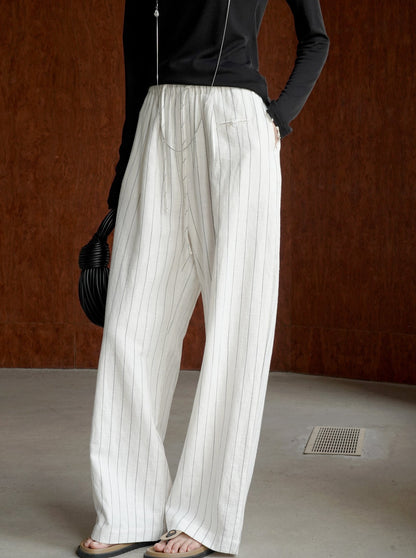 Striped Loose Wide Pants_BDHL6213