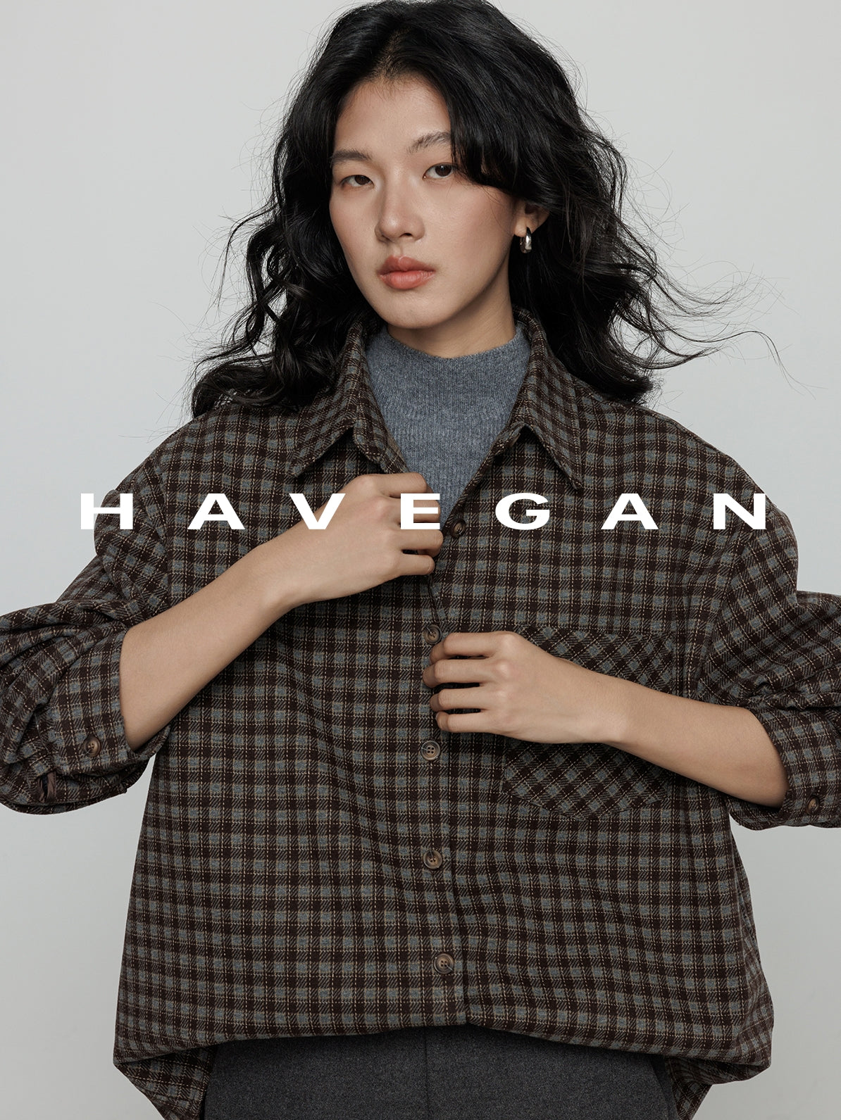 格紋磨毛棉襯衫_BDHL7960