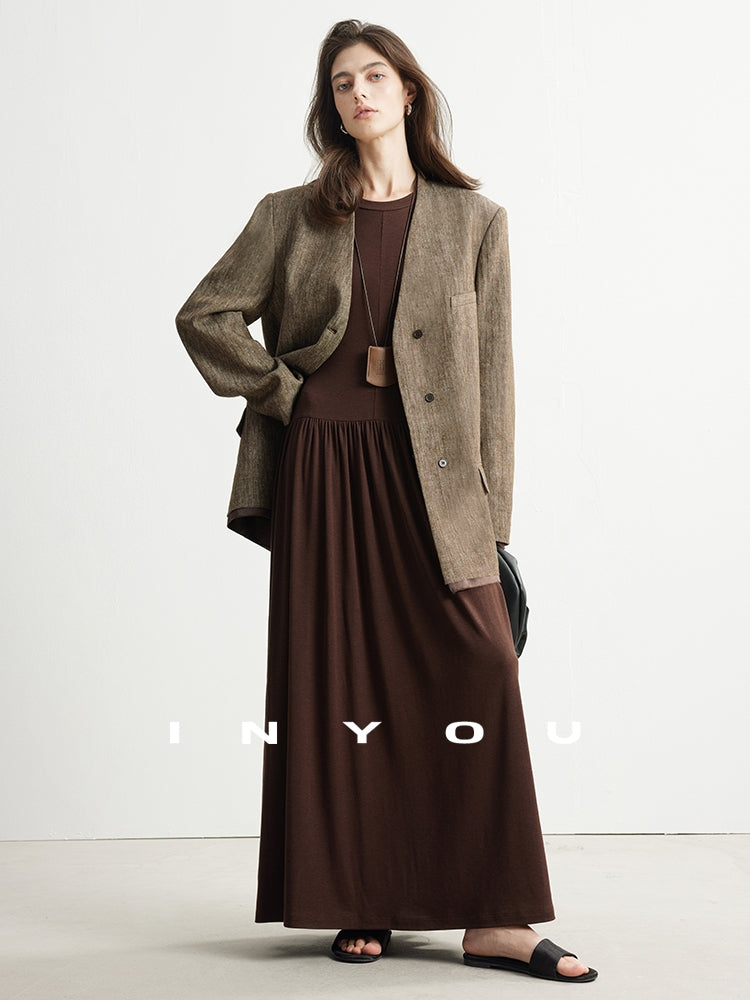 Collarless Suit Jacket_BDHL7132