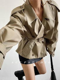 Two-Layer Short Trench Coat_BDHL6471