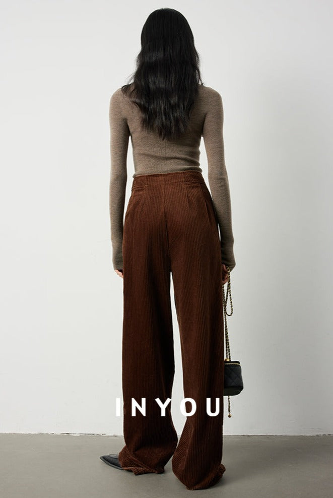 High-waisted corduroy pants_BDHL5304