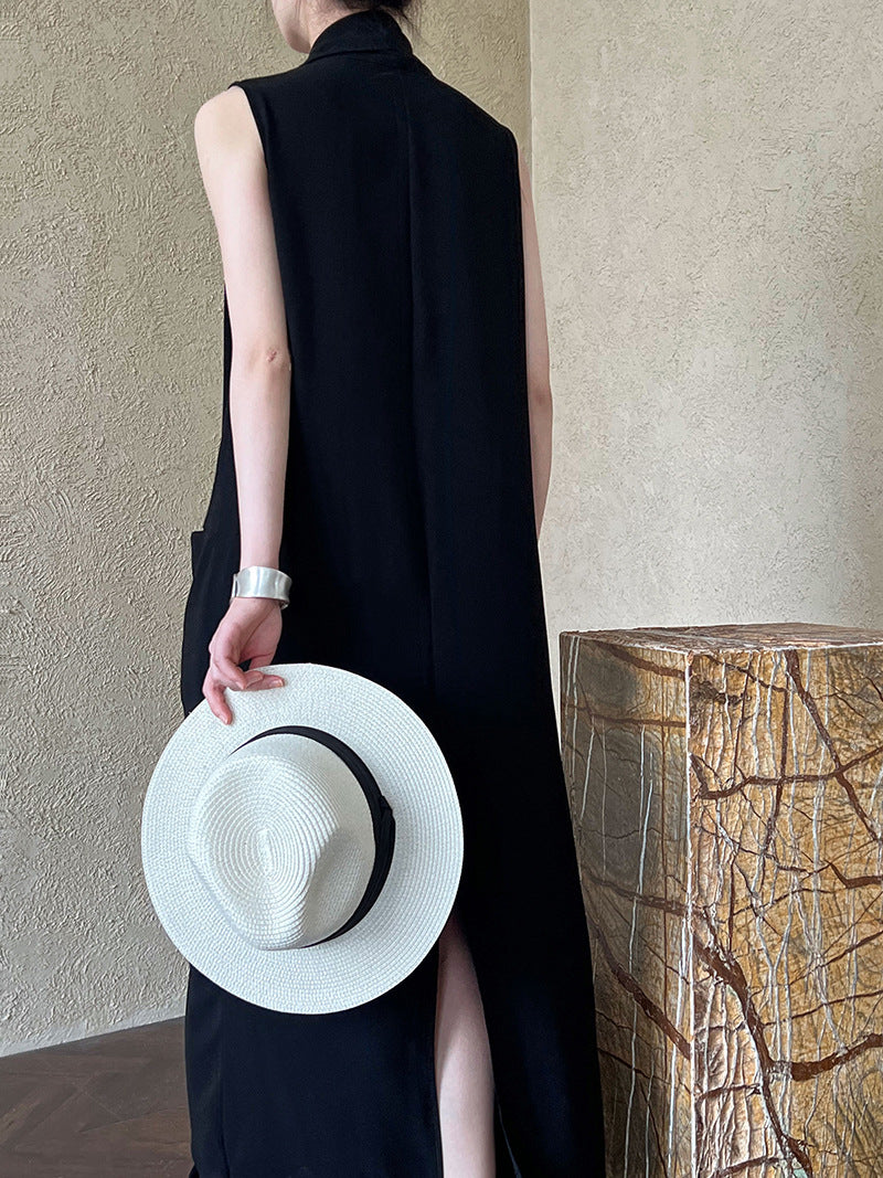 V-Neck Draped Cross Dress_BDHL7558