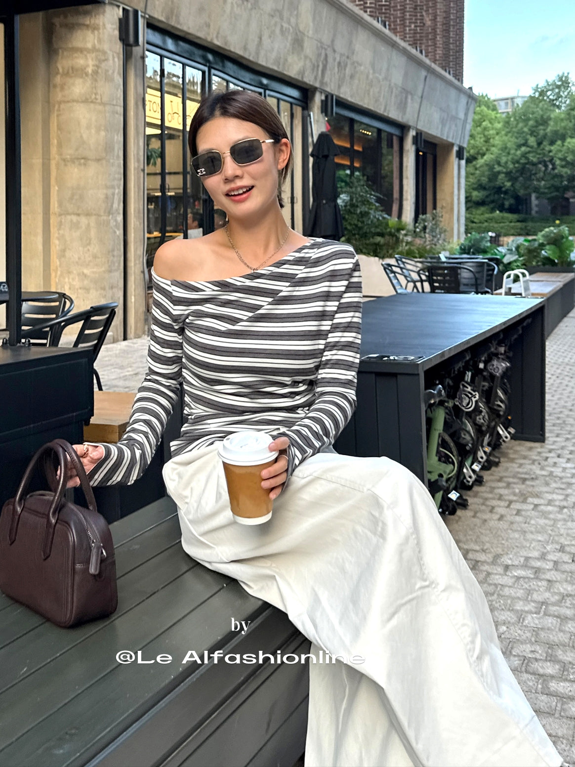 One-Shoulder Long-Sleeved T-Shirt_BDHL7734