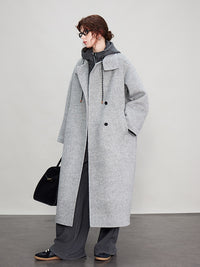 Stand Collar Long Cocoon Coat_BDHL6683