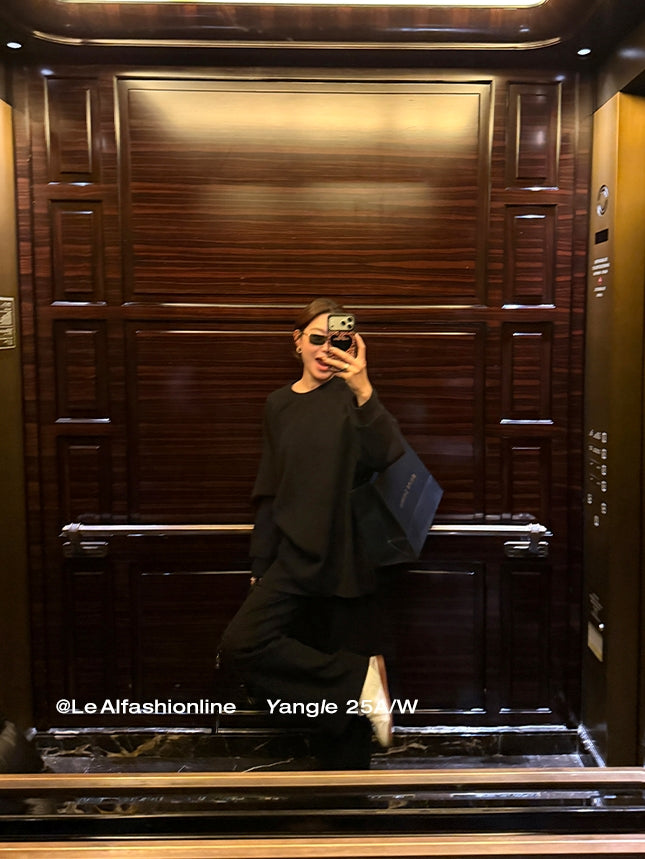 Loose-Fitting Sweatshirt Or Flared Skirt Pants_BDHL8007