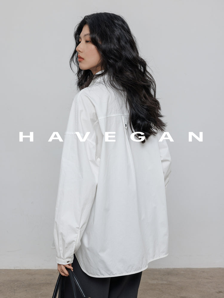 Hem Slit Design Shirt_BDHL7231
