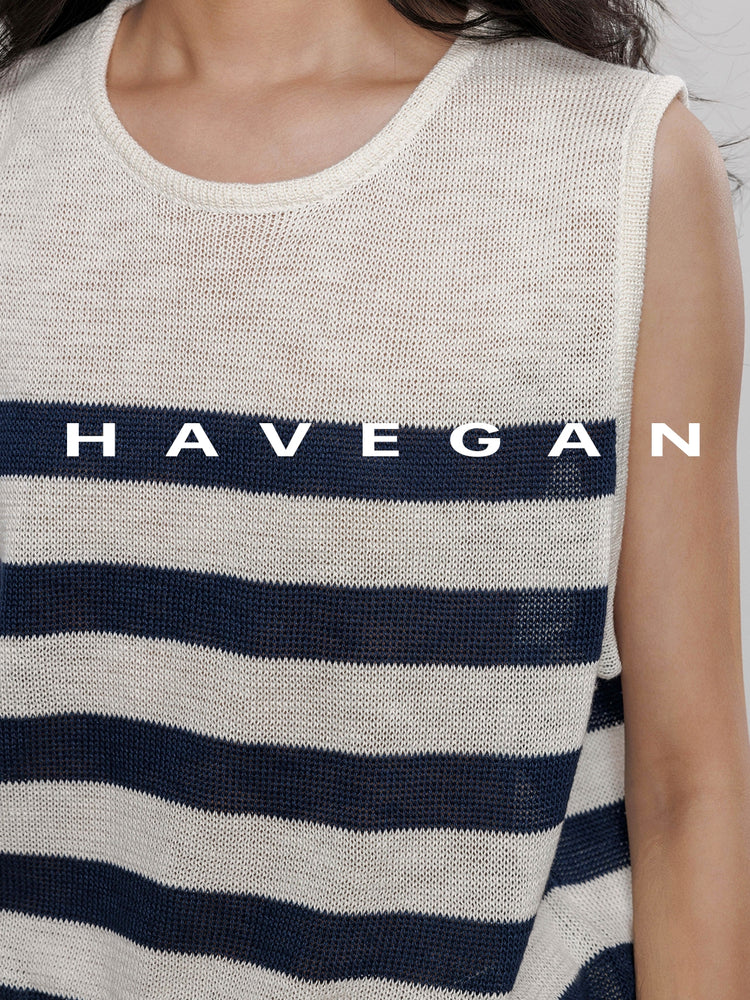 Round Neck Sleeveless Tops_BDHL7233