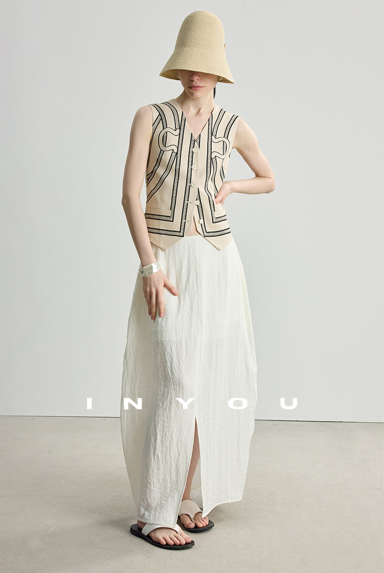 Printed Slim Vest Or Casual Pants_BDHL7485