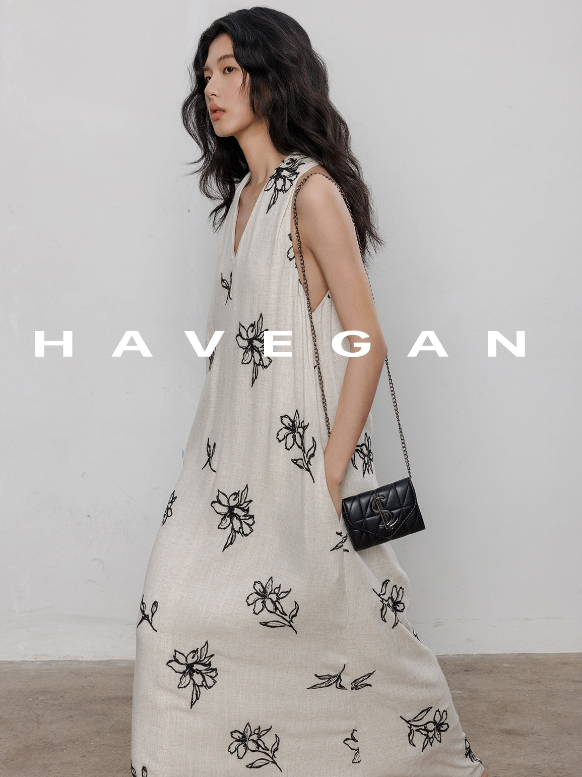 Floral Casual V-Neck Dress_BDHL7238