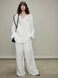 Thin Long-Sleeved Shirts &amp; Wide Pants_BDHL6329